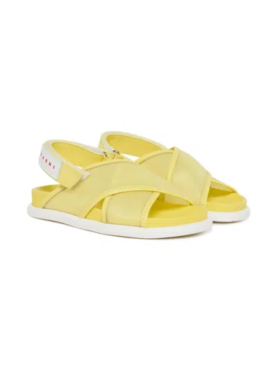 MARNI LOGO-PRINT SANDALS