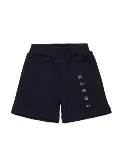 Marni Babies' Logo-print Shorts In Black