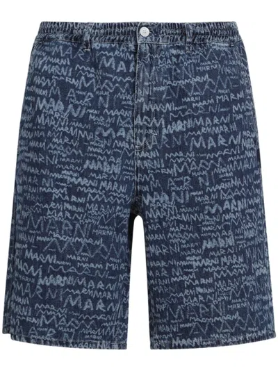 MARNI LOGO-PRINT SHORTS
