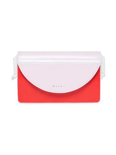 Marni Kids' Logo-print Shoulder Bag In White