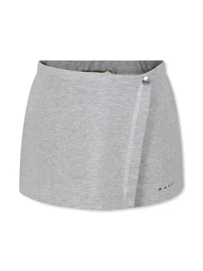 Marni Kids' Logo-print Skorts In Grey