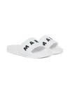 Marni Branded Slide Slippers In 白色