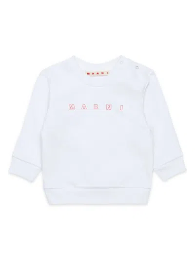 Marni Babies' Logo-print Sweatshirt In 白色