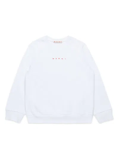 Marni Logo-print Sweatshirt In 白色