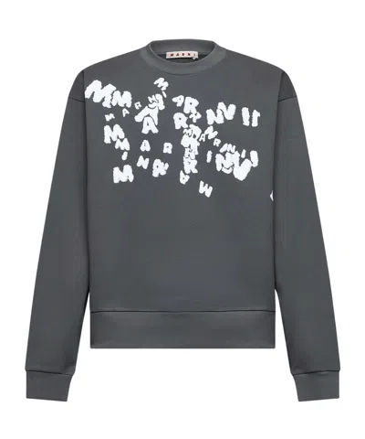 MARNI MARNI LOGO PRINTED CREWNECK SWEATSHIRT