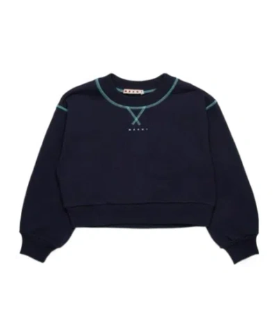 Marni Kids' Logo-print Sweatshirt In Black