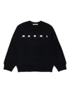 Marni Kids Logo-printed Crewneck Sweatshirt In Black