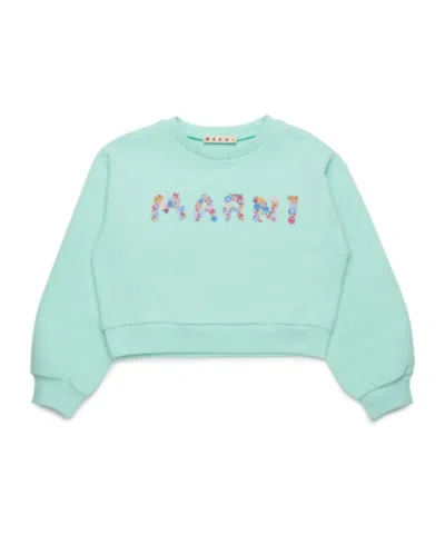 MARNI MARNI KIDS LOGO PRINTED CREWNECK SWEATSHIRT