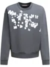 Marni Logo Printed Crewneck Sweatshirt In Grey