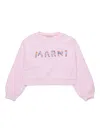 Marni Felpa Girocollo Con Holiday Logo In Pink