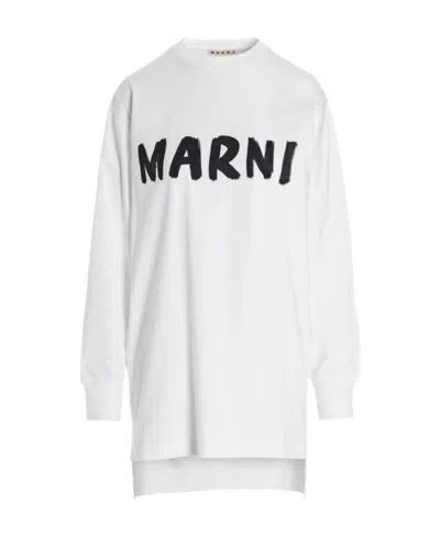 Marni Logo-print Sweatshirt In White