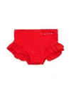 Marni Logo-print Swim Briefs In Red