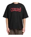 Marni Logo-print Cotton-jersey T-shirt In Black