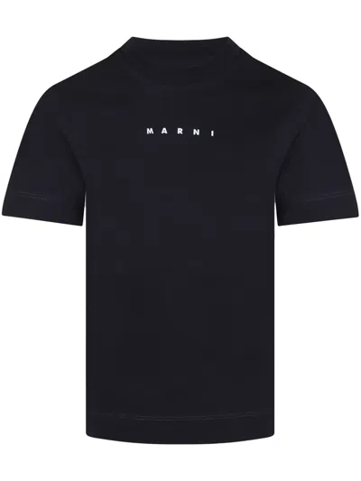 Marni Kids' Logo-print T-shirt In 0m803