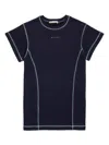 Marni Logo-print T-shirt Dress In Blue
