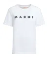 Marni Classic Short-sleeve T-shirt With Scribbled Logo In White
