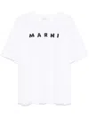 Marni Classic Short-sleeve T-shirt With Scribbled Logo In White