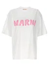 Marni T-shirt Mit Logo-print In White