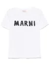 Marni Women Logo Short-sleeved Cotton T-shirt In White