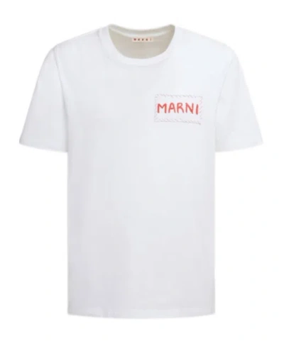 MARNI MARNI LOGO-PRINTED CREWNECK T-SHIRT