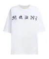 Marni Crew Neck Graphic Print Short Sleeves T-shirt In White