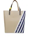 Marni White Shopping Bag In 中性色