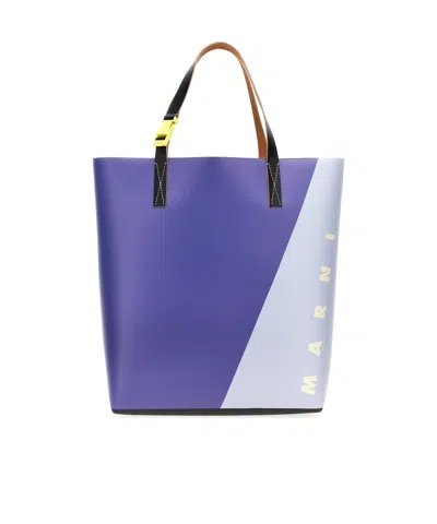 Marni Logo-print Tote Bag In Multicolor