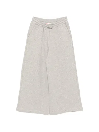 Marni Kids' Logo-print Track Pants In Gray