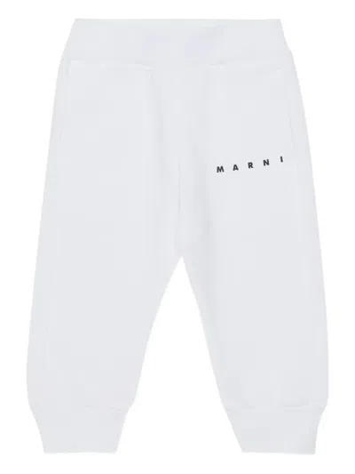 Marni Babies' Logo-print Track Pants In White
