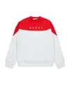 Marni Logo-print Two-tone Sweatshirt In White
