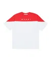 Marni Logo-print Two-tone T-shirt In White