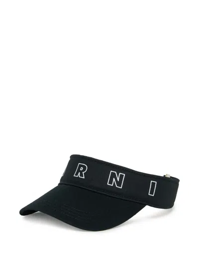 Marni Kids' Logo-print Visor In Black