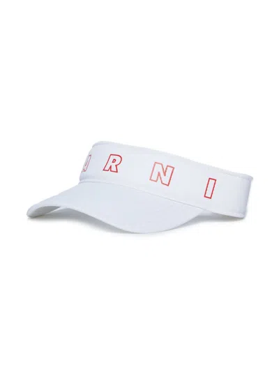 Marni Kids' Logo-print Visor In White