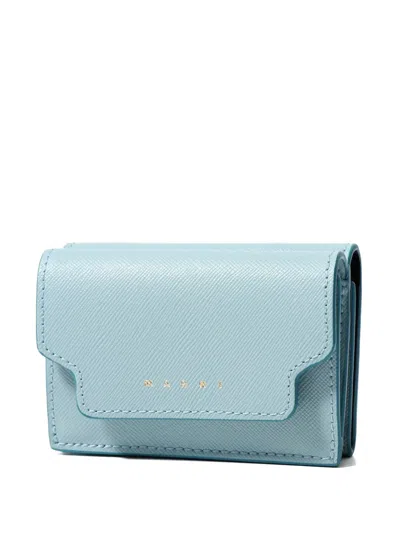 Marni Logo-print Wallet In Blue