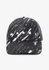 Marni Logo Printed Baseball Cap In Black