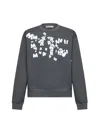 Marni Logo Printed Crewneck Sweatshirt In Neutral Grey