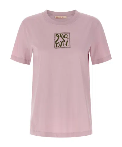 MARNI MARNI LOGO PRINTED CREWNECK T-SHIRT