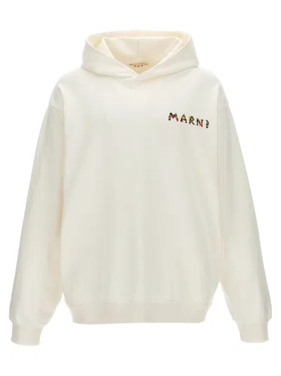 Marni Logo Printed Long In White