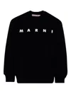 Marni Kids Logo-printed Crewneck Sweatshirt In Black