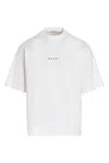 Marni White Cotton T-shirt With Logo Print