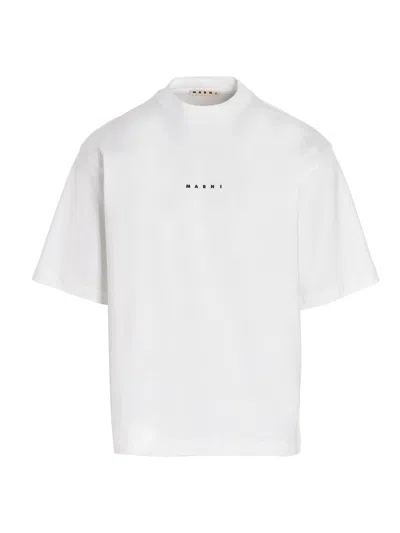 Marni Logo Printed T-shirt In White