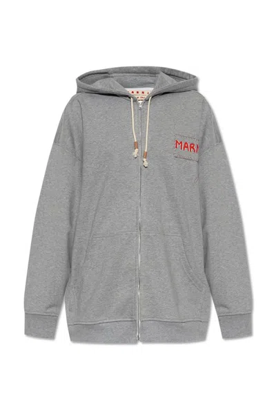 Marni "oversized Organic Cotton Sweat In Grey