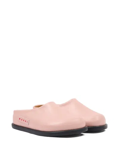 Marni Kids' Logo Sabot Sandal In Pink