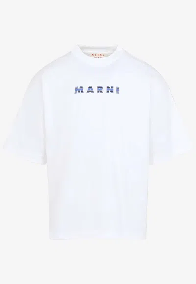 Marni Logo Short-sleeved T-shirt In White