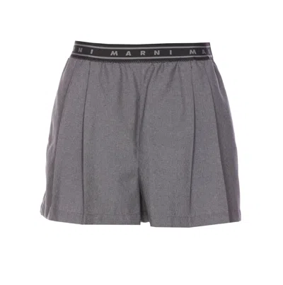 Marni Tailored Grey Trousers With Comfortable Elastic Waistband In Gray