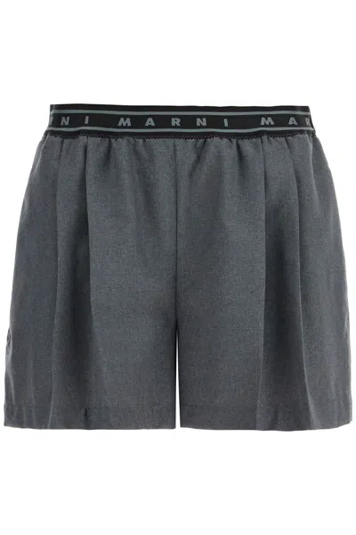 MARNI LOGO SHORTS