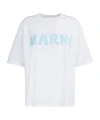 Marni Logo-stamp Cotton T-shirt In White