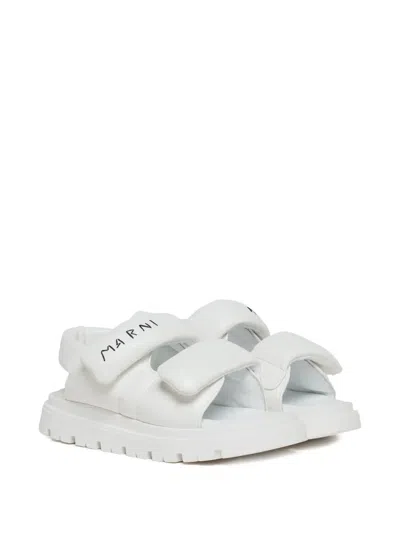 Marni Kids' Logo-strap Sandals In Multi