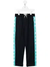 Marni Logo-stripe Tracksuit Bottoms In Blue