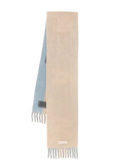 MARNI LOGO STRIPED SCARF